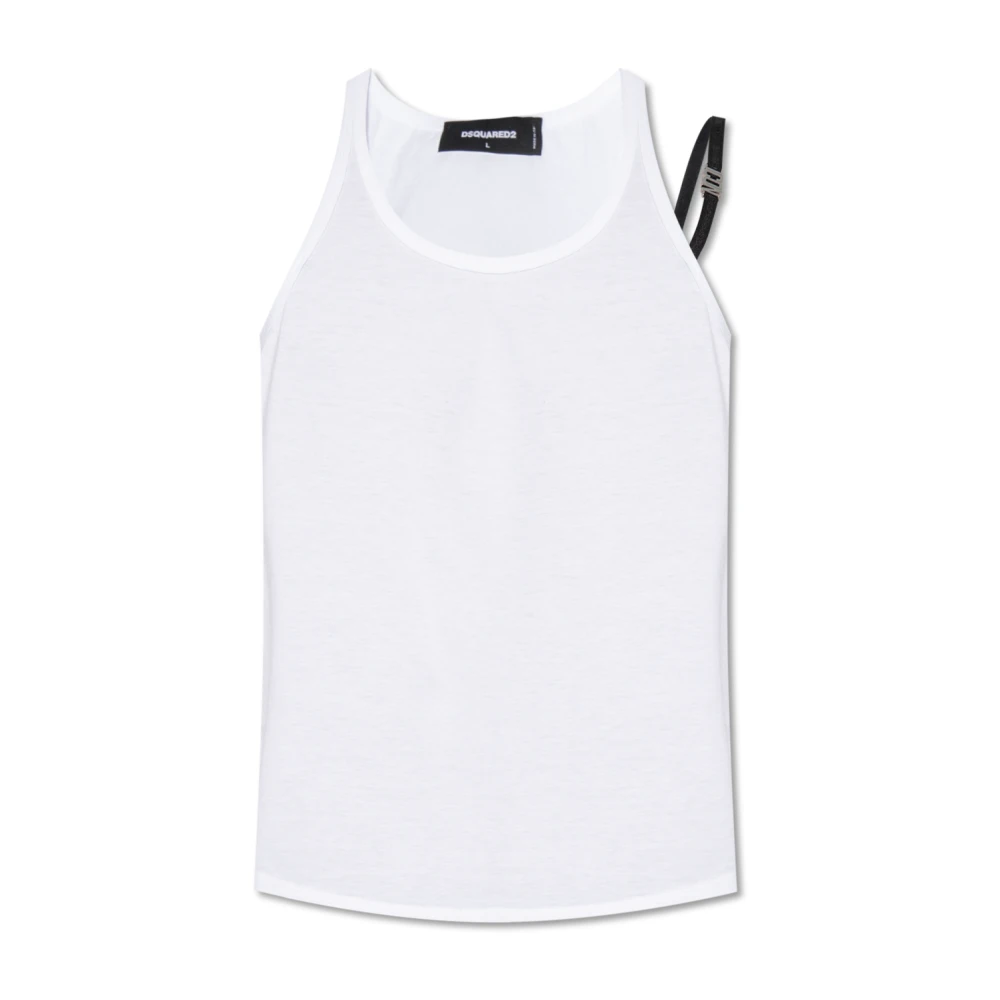 Dsquared2 Mouwloos T-shirt White Heren
