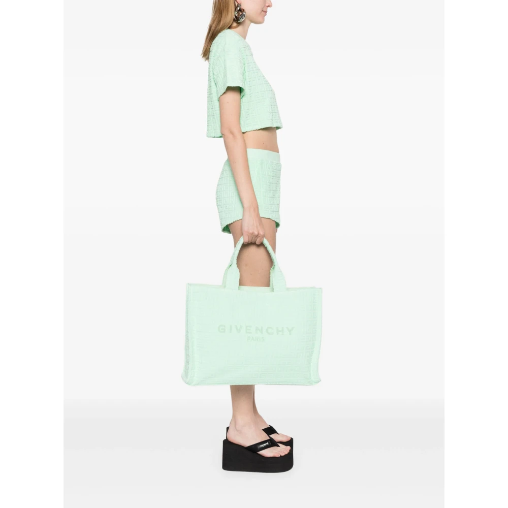 Givenchy Plage Capsule `G-Tote` Midi Shopping Bag Green Dames