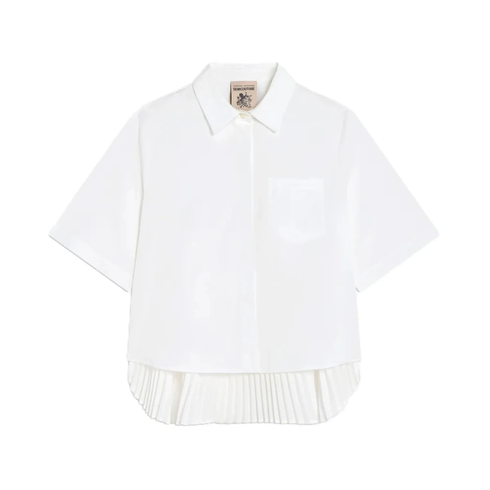Semicouture Women's White Camicia Dominga Blouse - Shirts - M - Blouses & Shirts