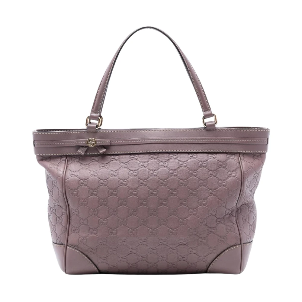 Gucci Vintage Lila Pre-Owned Präglad Läder Tote Bag