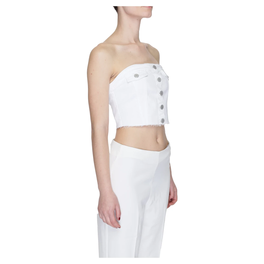 Tommy Hilfiger Witte Geknoopte Dames Top White Dames