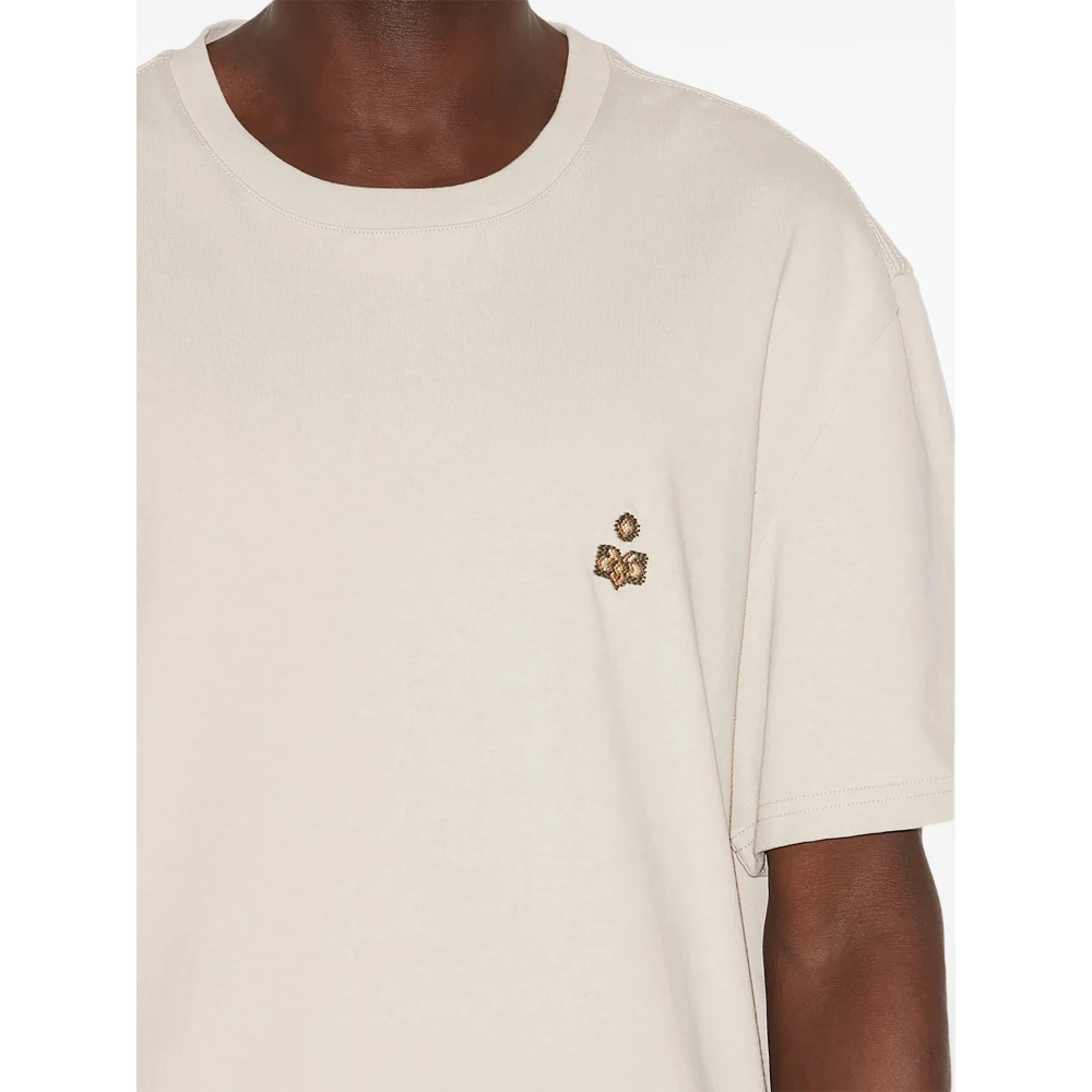 Isabel marant Ecru T-shirt en Polo Collectie Beige Heren