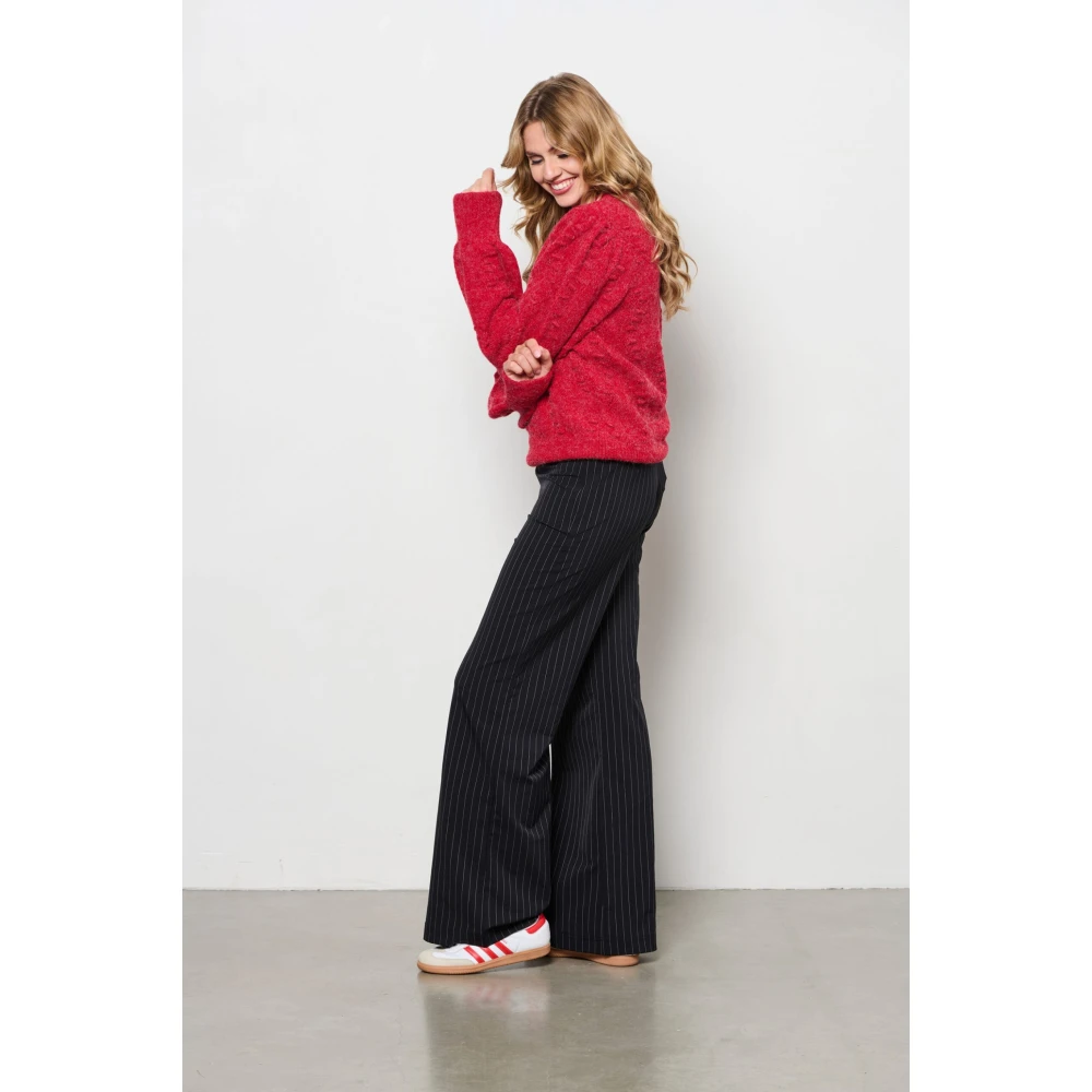 &Co Woman Wijde Broek Zomerse Stijl Black Dames