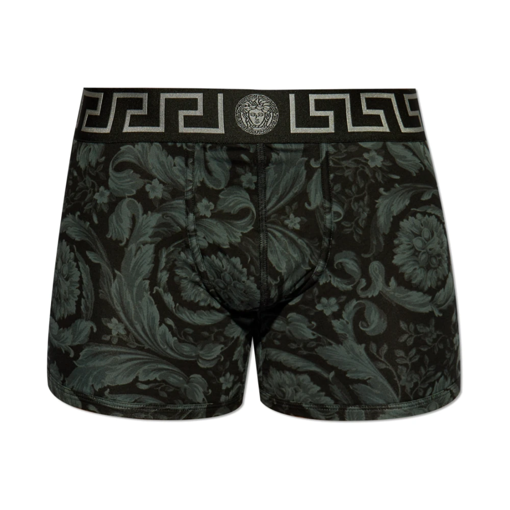 Versace Gestreepte Boxershorts Black Heren