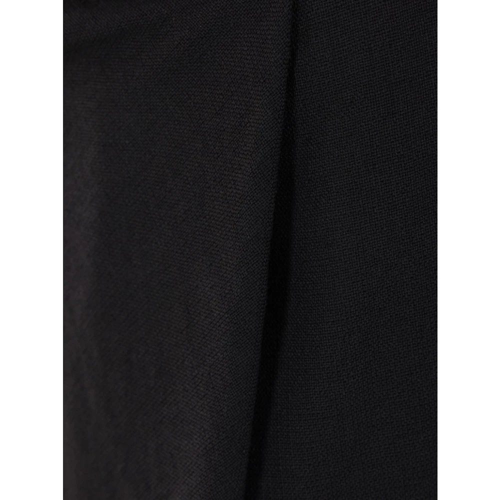 Quira Zwarte Wol Asymmetrische Rok Black Dames