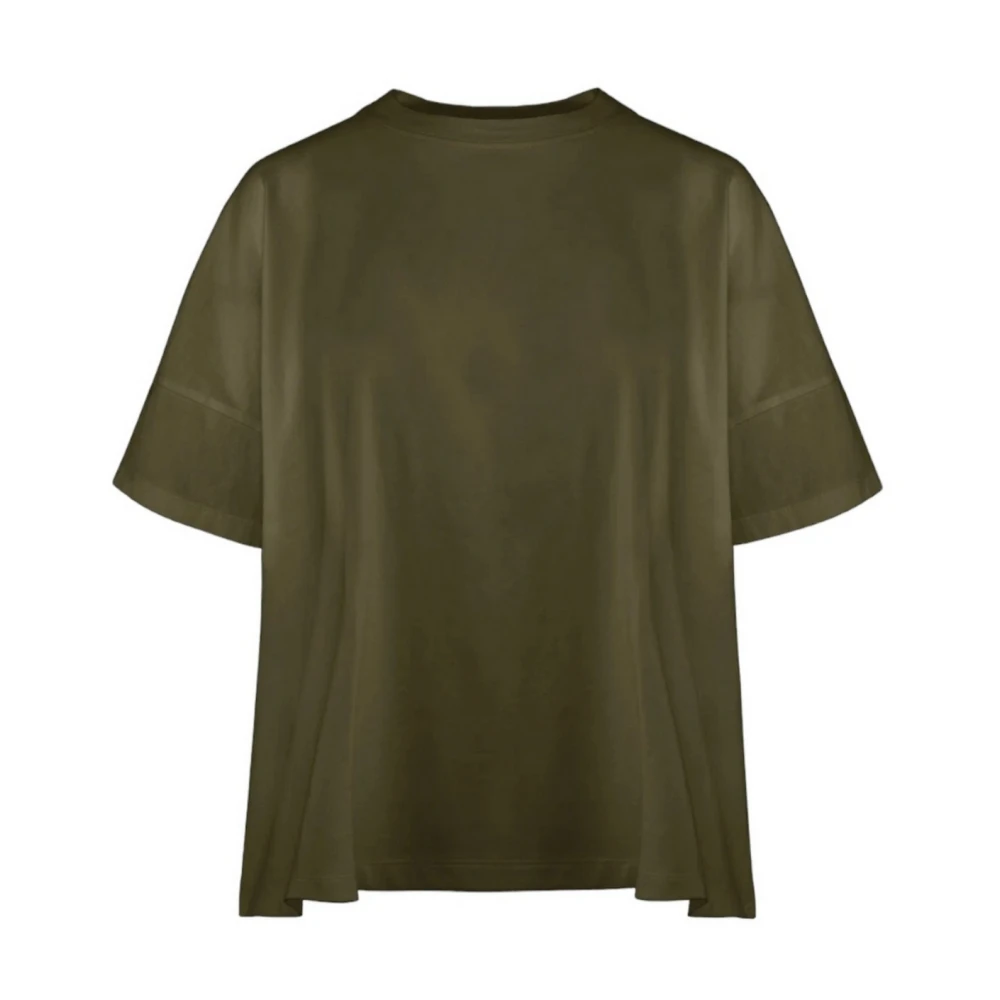 BomBoogie Katoen Khaki Box T-shirt Vrouwen Green Dames