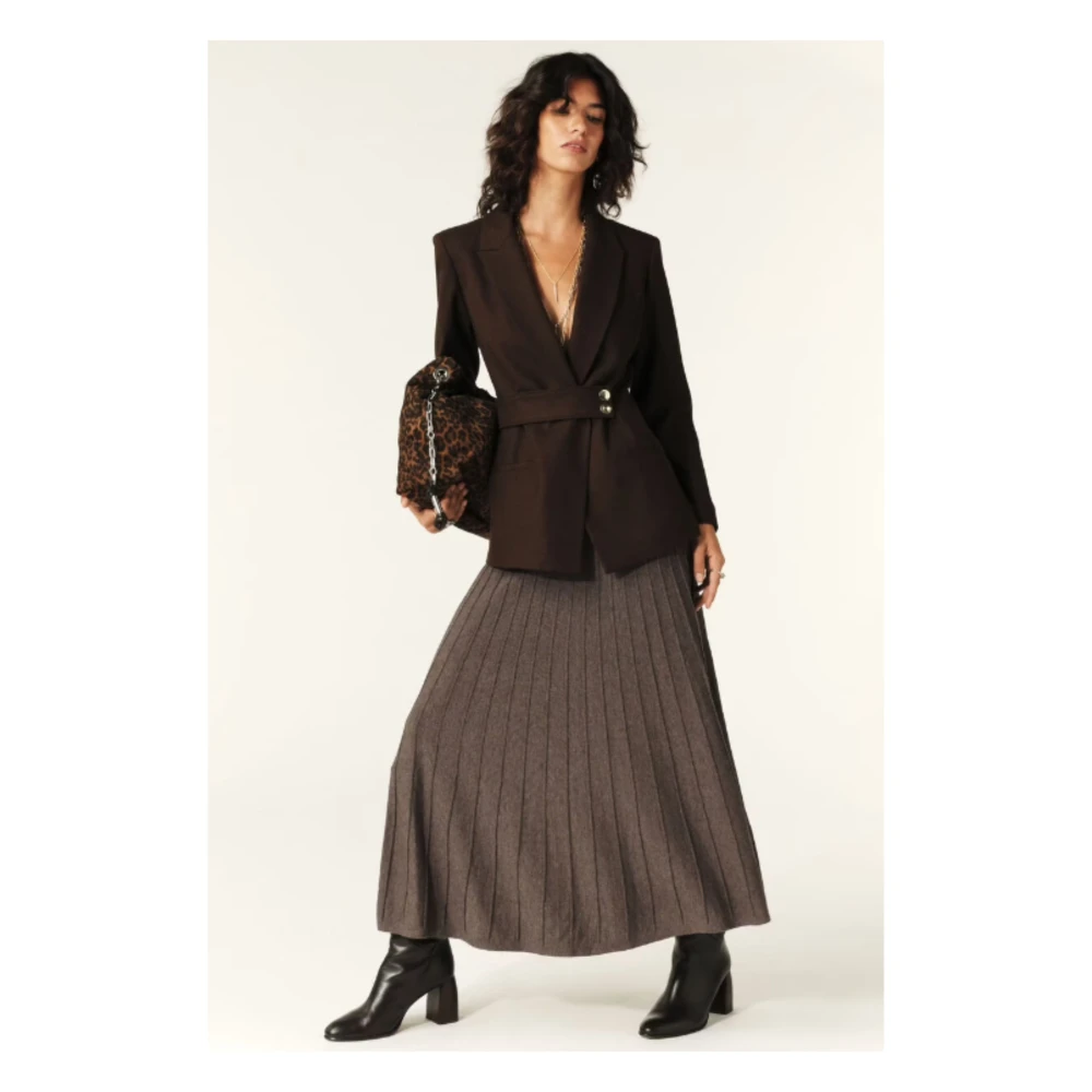 BA&SH Bruine Midi Rok Brown Dames