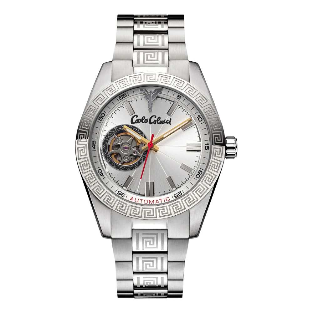 Carlo Colucci Men's Gray Watches, One Size, Round Stainless Steel Watch