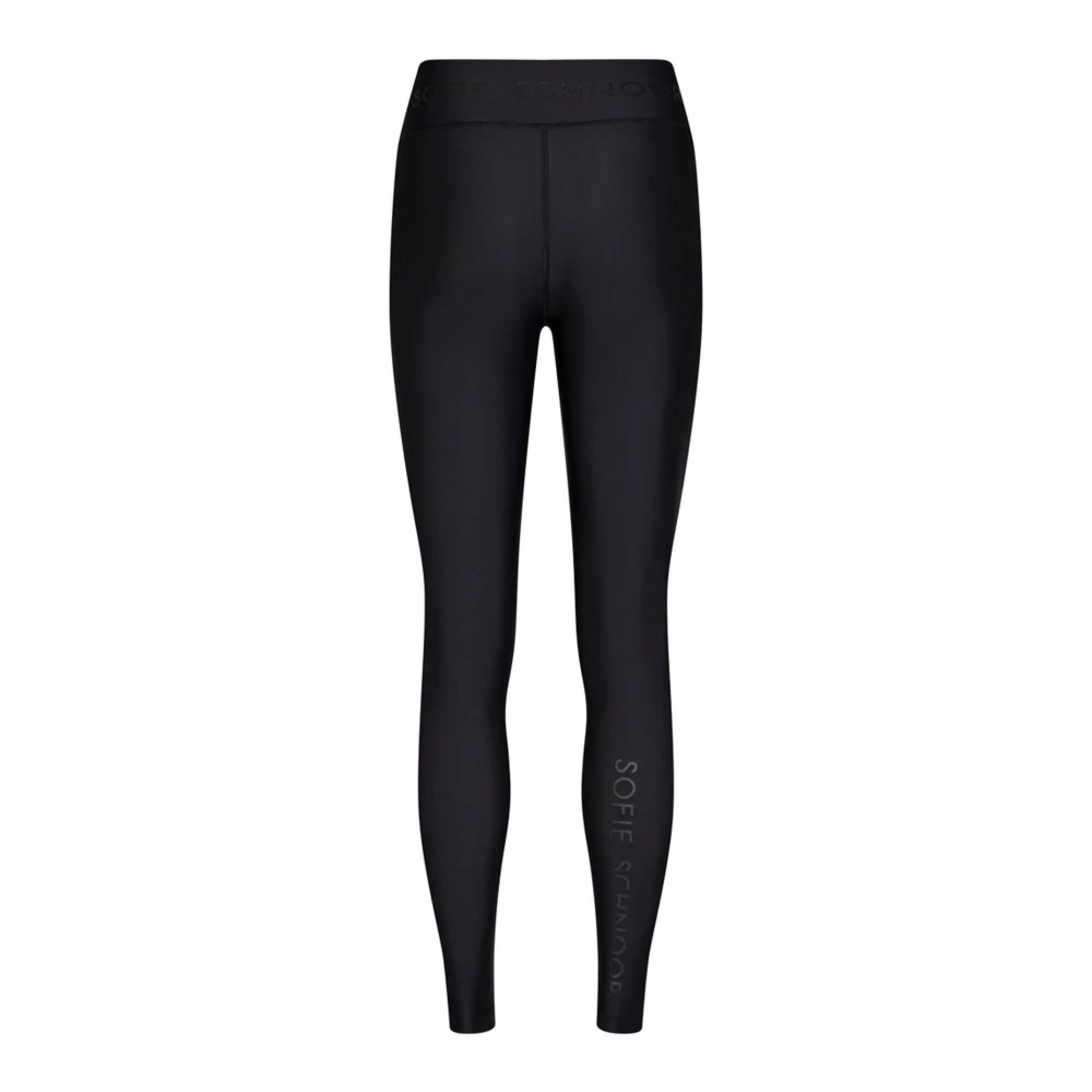 Sofie Schnoor Black Logo Detail Leggings - Female - Leggings - Xs - Trousers
