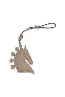 Leather Unicorn Charm Keychain