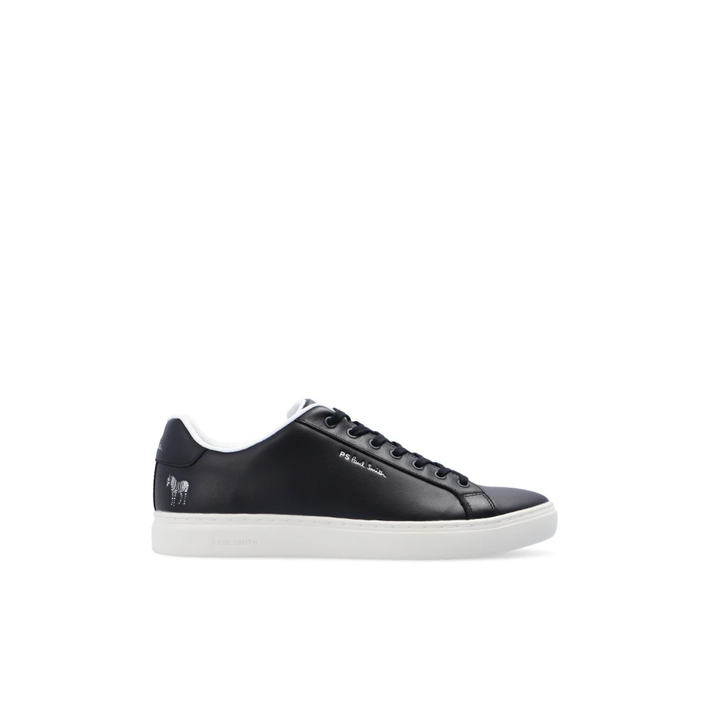 PS By Paul Smith Svarta Läder Logo Sneakers Black, Herr