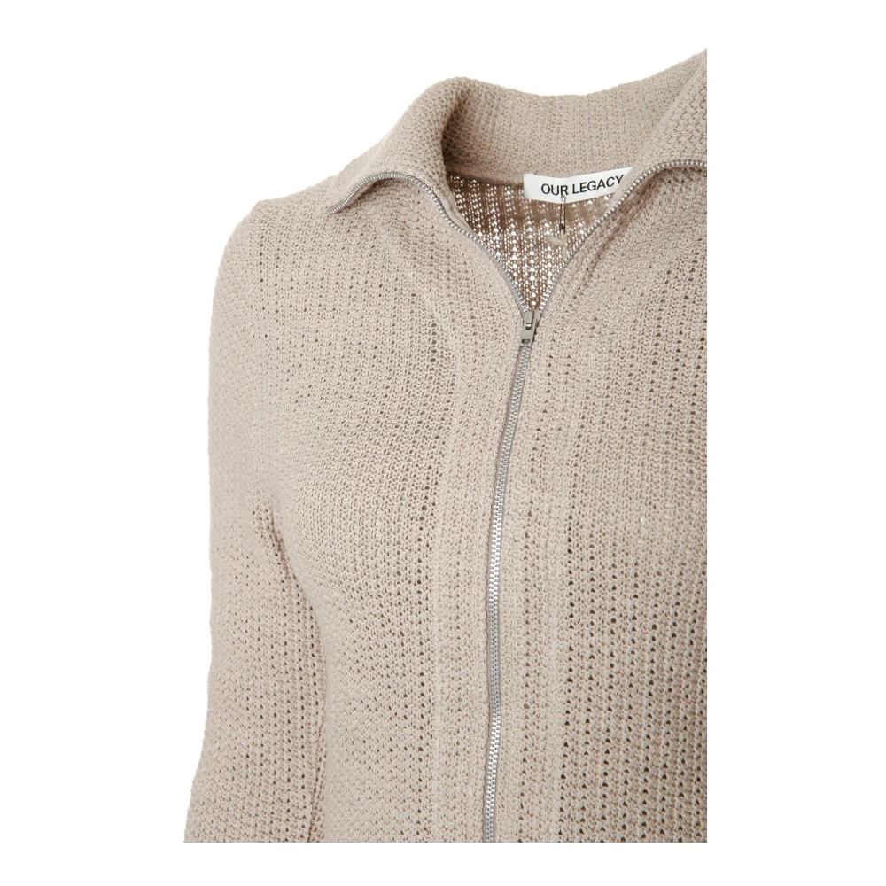 Our Legacy Slim Zip Vest Beige Dames