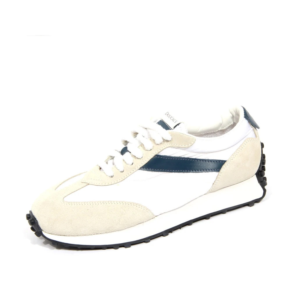 Doucal’s Blauwe Suède Sneakers Heren Schoenen Beige