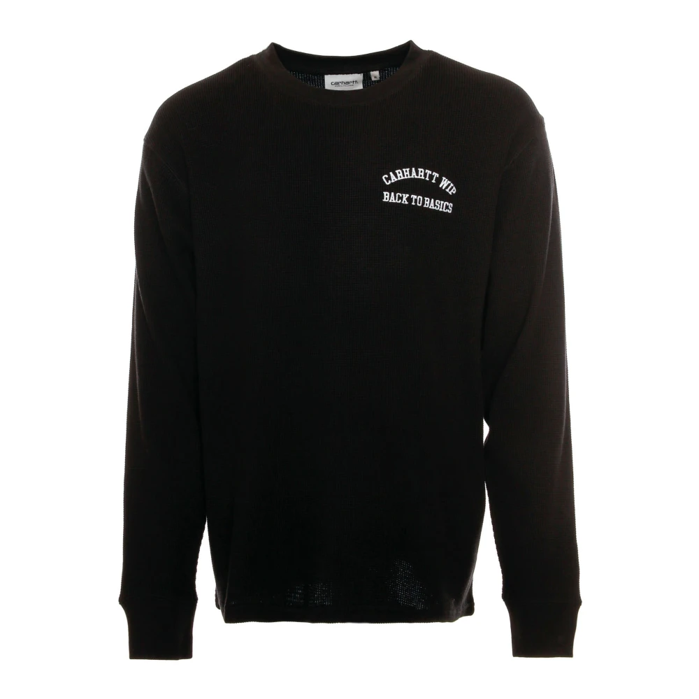 Carhartt WIP Basic Script Sweatshirt Loose Fit Black Heren