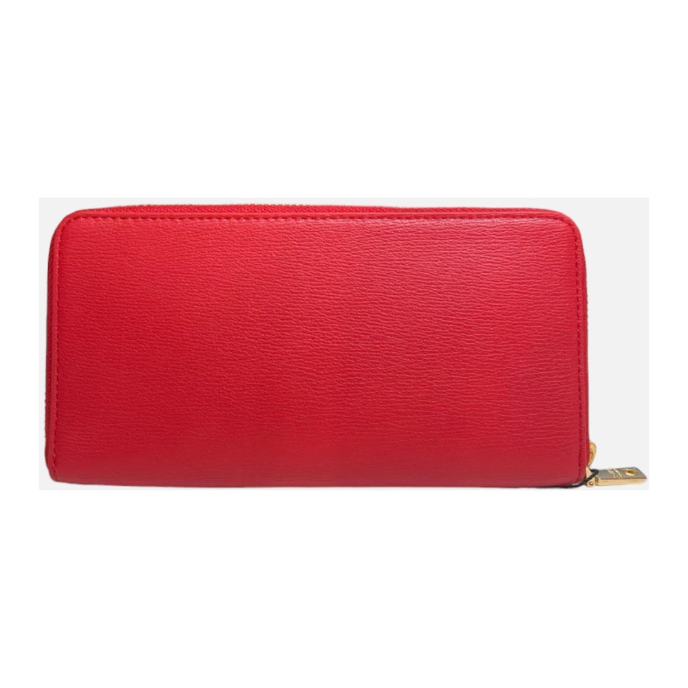 Love Moschino Rode Synthetisch Leren Portemonnee Metallico Red Dames