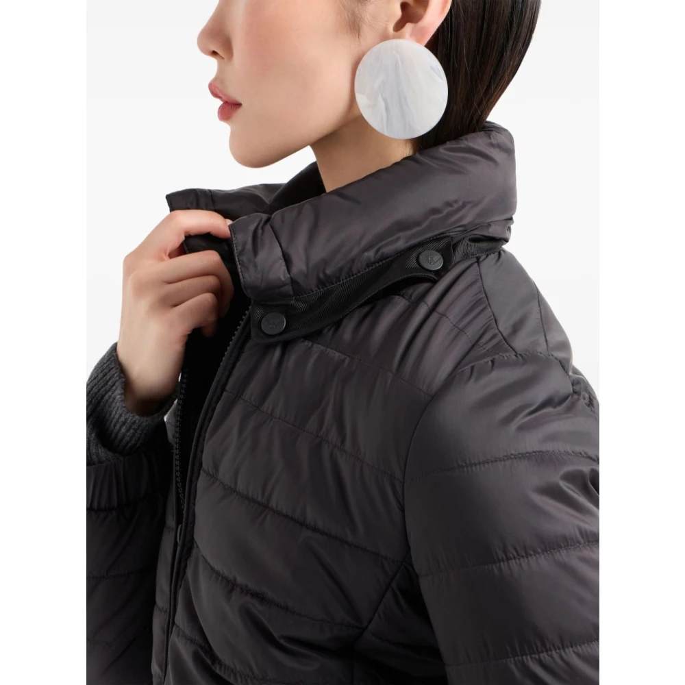 Emporio Armani Zwarte Nylon Donsjas Black Dames