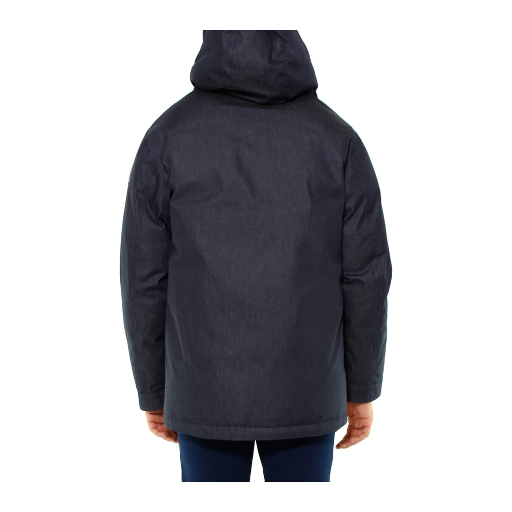 Roy Roger's Blauwe Denim Puffer Parka Blue Heren