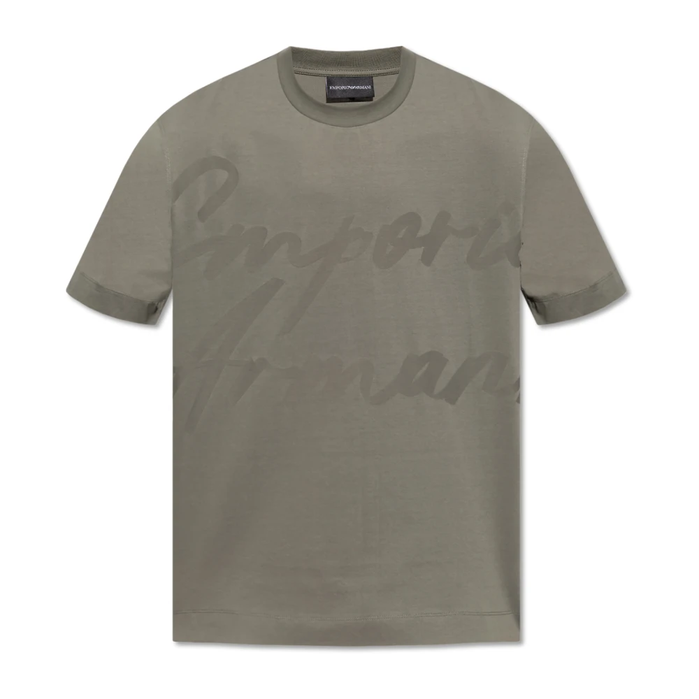 Emporio Armani T-shirt met logo Green Heren