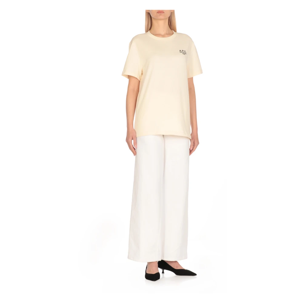 A.p.c. T-shirt met ronde hals Beige Dames