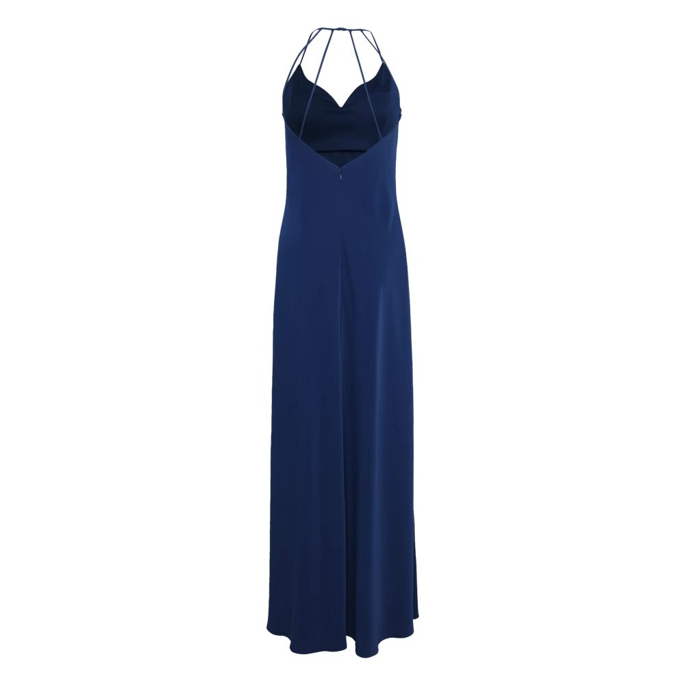 Vera Mont Elegante Avondjurk met Watervalhalslijn Blue Dames