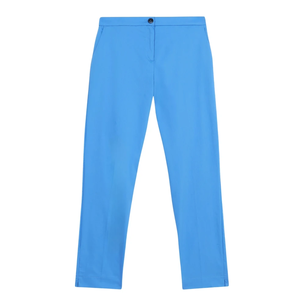 Oltre Katoenmix Basic Tube Broek Blue Dames