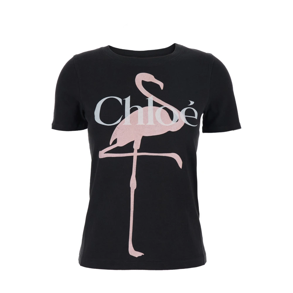 CHLOé | Black organic jersey logo baby-fit T-shirt | Women | M - Image 3