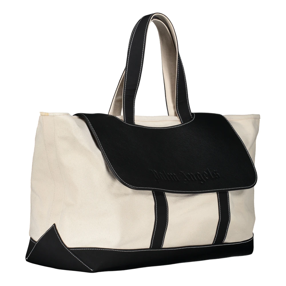 Palm Angels Leren Reistas Beige Heren