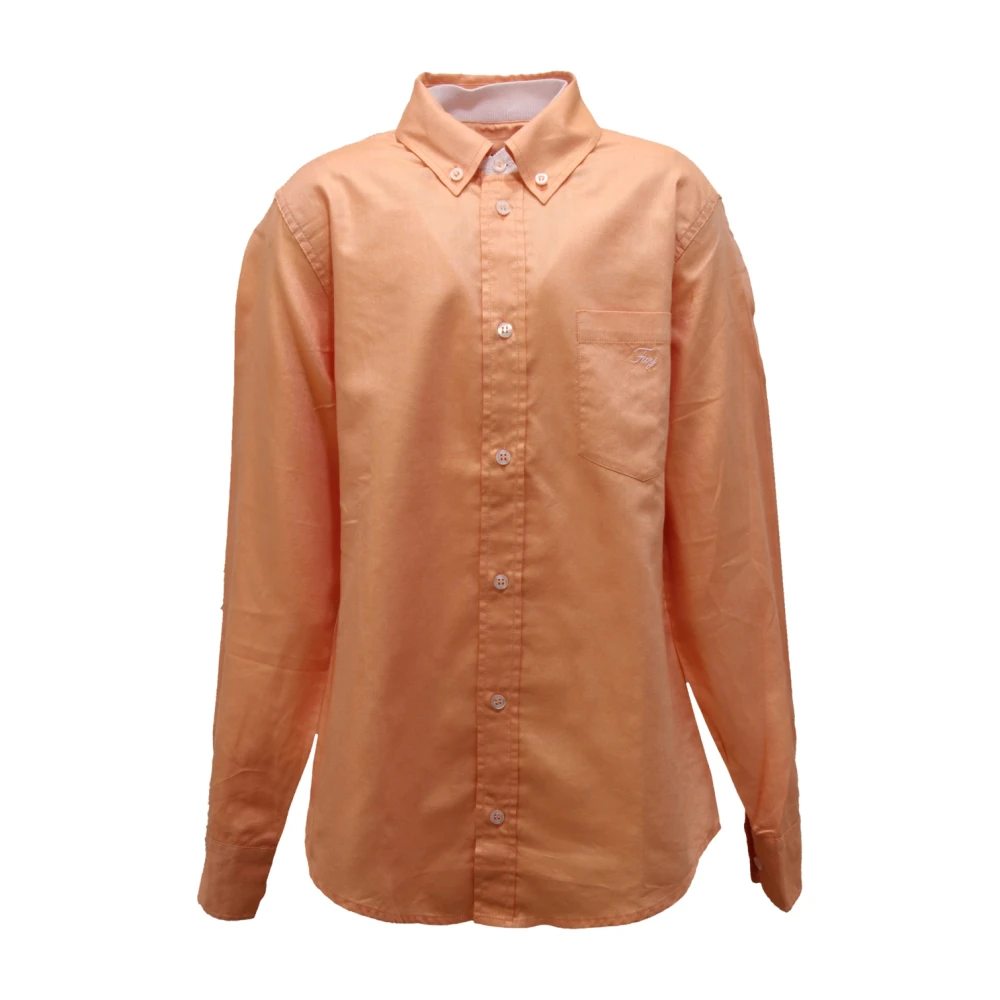 Fay Boys Orange 9A5020 Ac540 Shirt - Kids Shirts - 10 Y - Kids