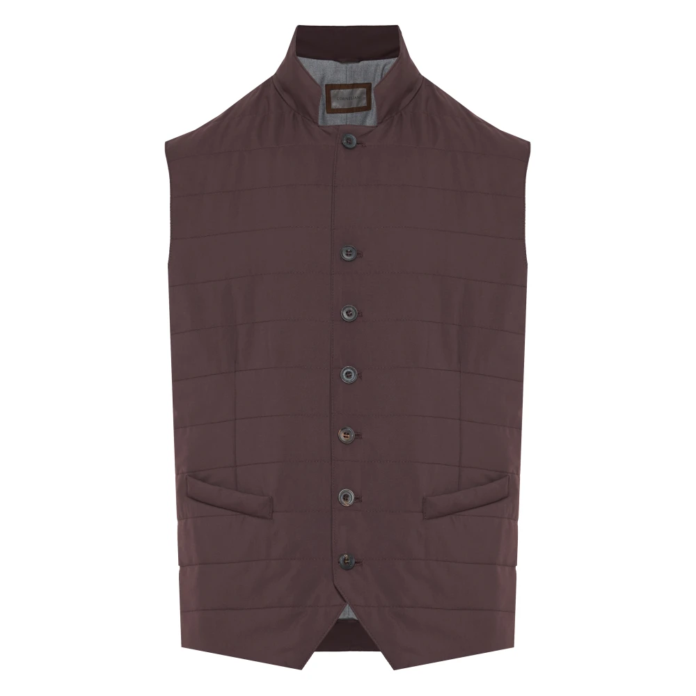 Corneliani Stijlvol Lichtgewicht Vest met Zakken Purple Heren