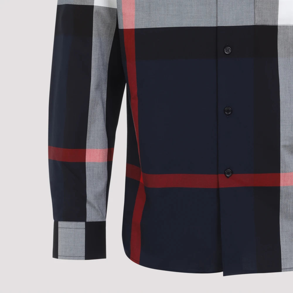 Burberry Blauw Overhemd voor Mannen Multicolor Heren