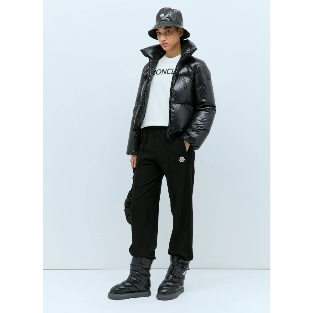 Moncler Geknoopte Korte Donsjas Black Dames