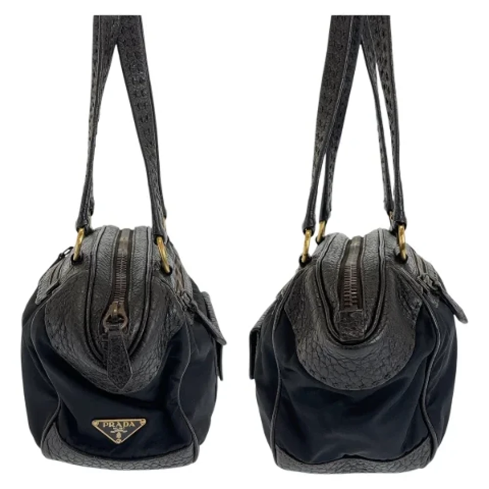 Prada Vintage Pre-owned Leather crossbody-bags Brown Dames