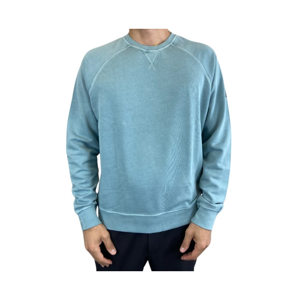 Ecoalf Blauwe Ronde Hals Sweater Blue Heren