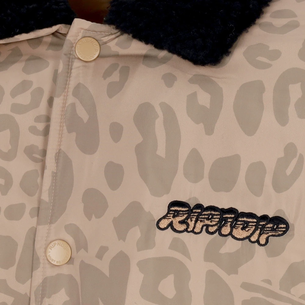 Ripndip Gevlekte knoopsluiting jas tan Beige Heren