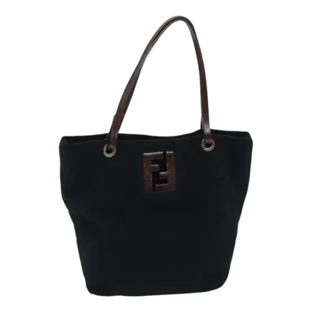 Fendi Vintage Pre-owned Wool handbags Black Dames