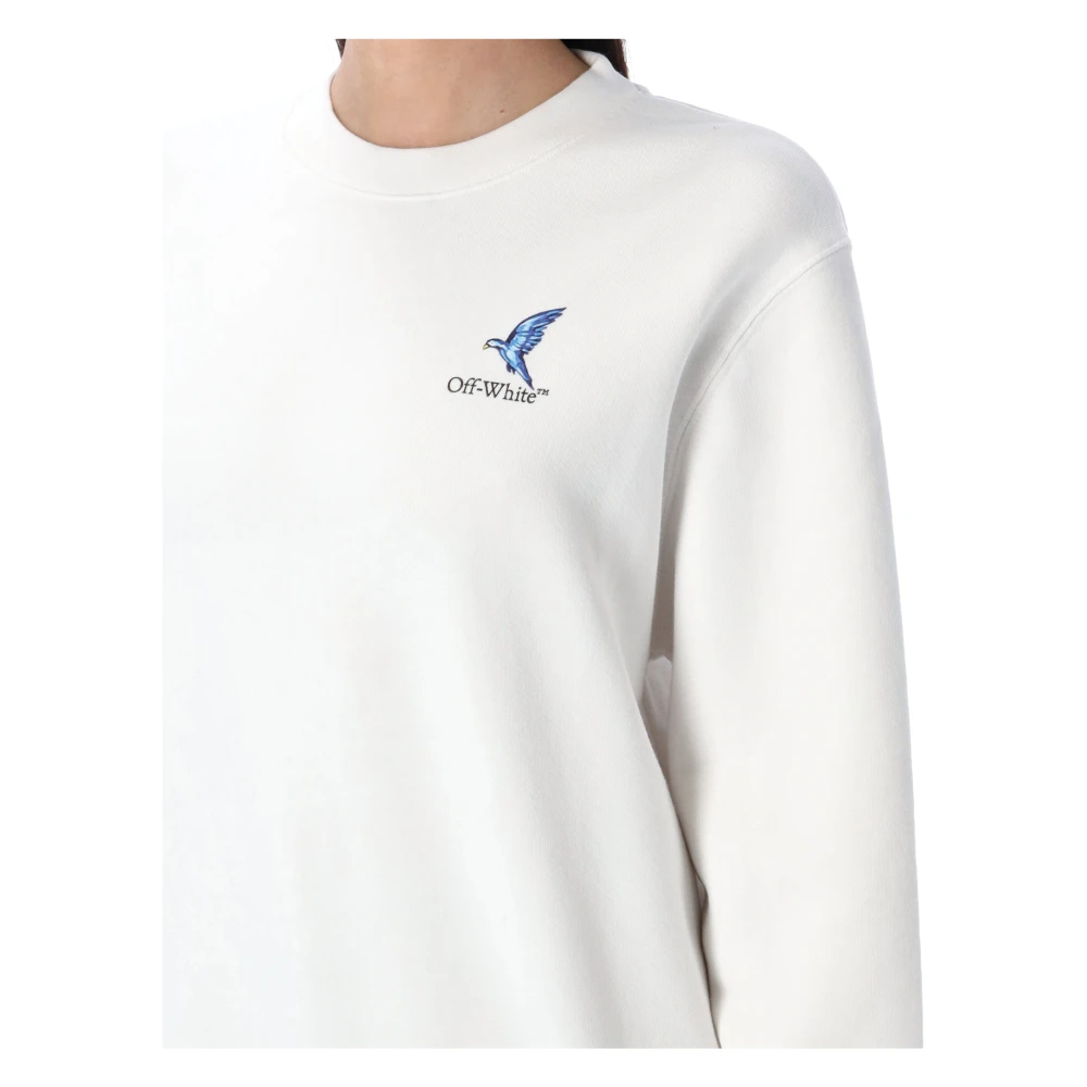 Off White Pijl Crew Neck Sweater White Dames