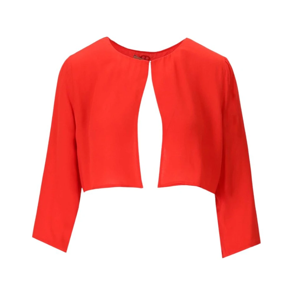 Twinset Women's Orange Light Jackets, L, Short Sun Jacket For