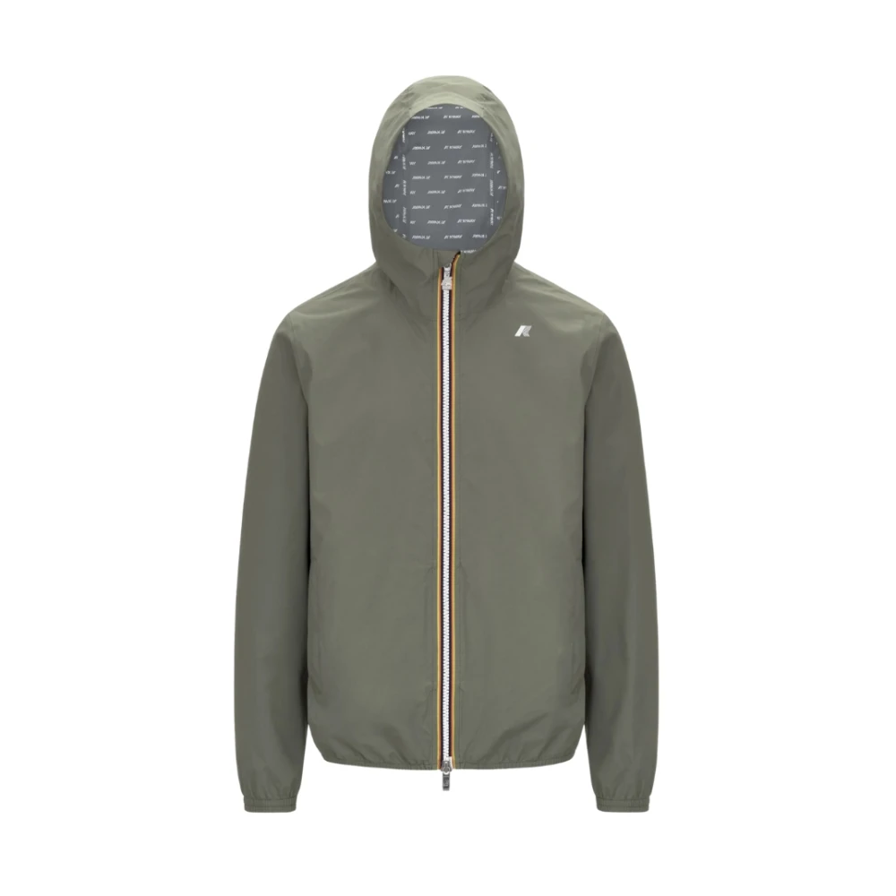 K-Way Men's Green Rain Jackets, M, Jack Stretch Dot Jacket