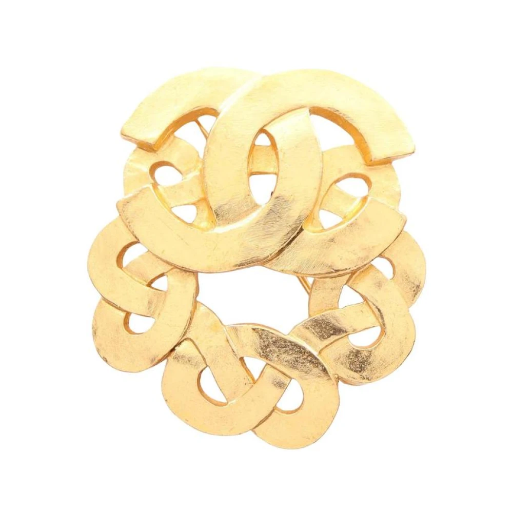 Chanel Vintage Donna Giallo Pre-Owned, Taglia Unica, Used,