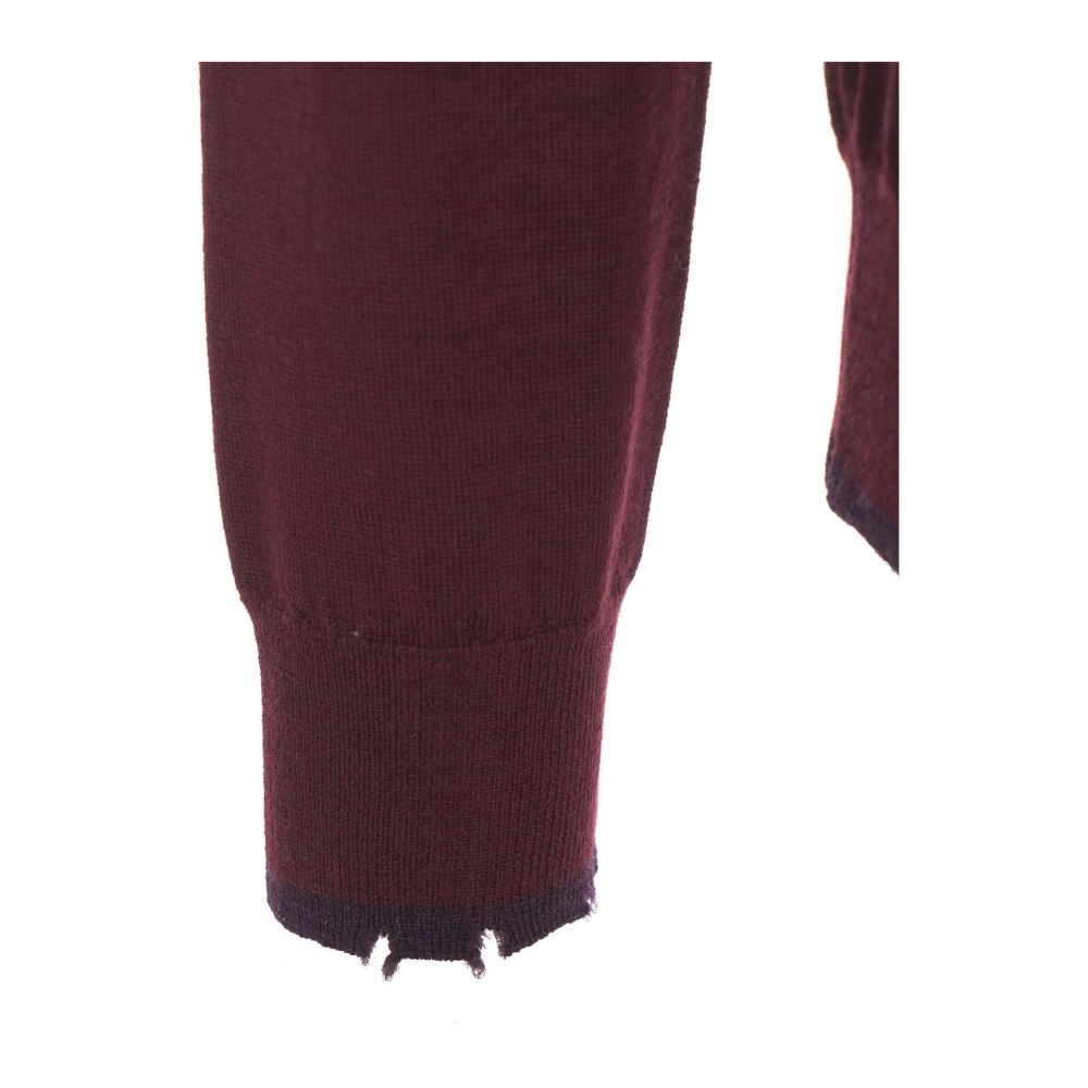 Mauro Grifoni Rode Gebreide Kleding Aw24 Handwas Brown Heren