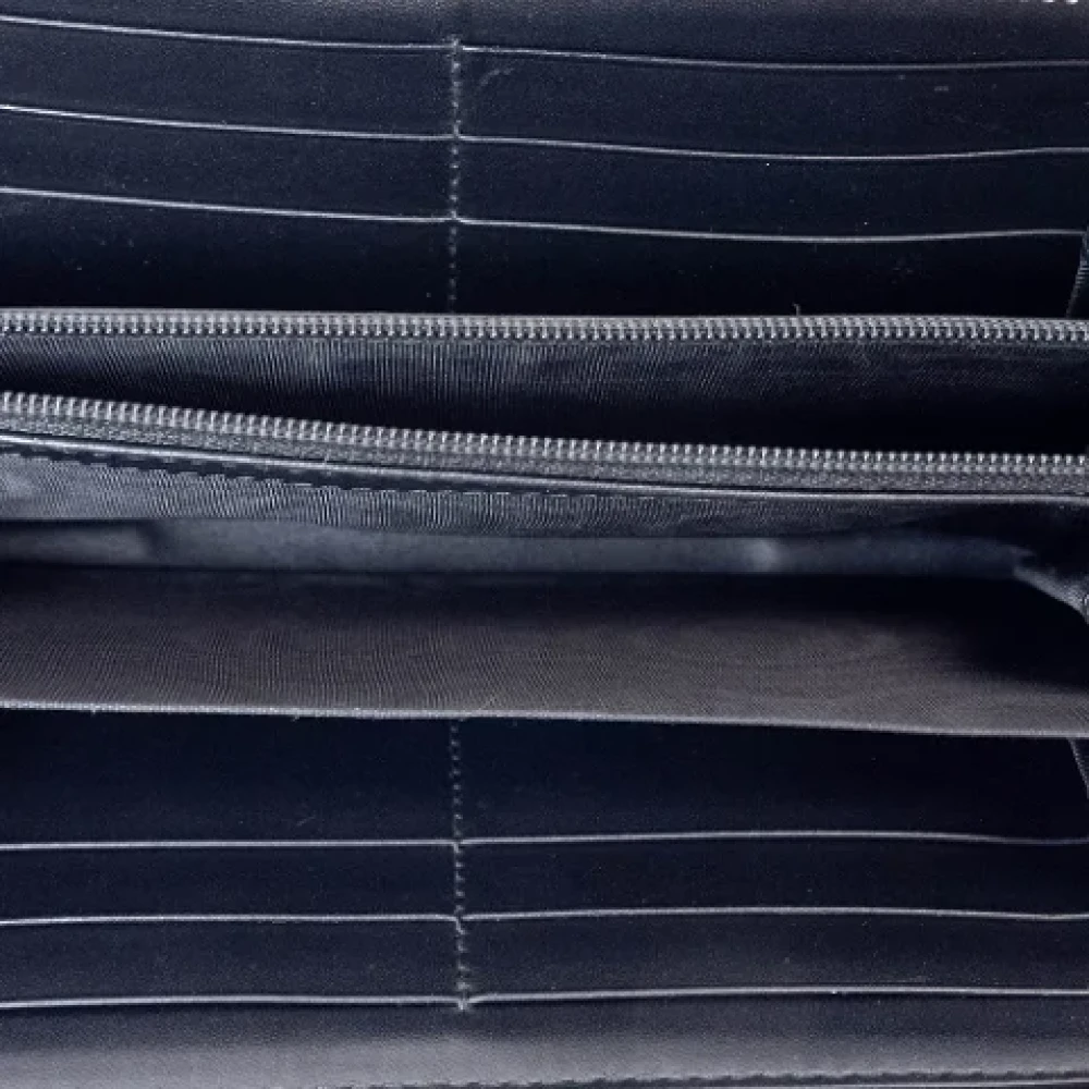 Gucci Vintage Pre-owned Fabric wallets Black Heren