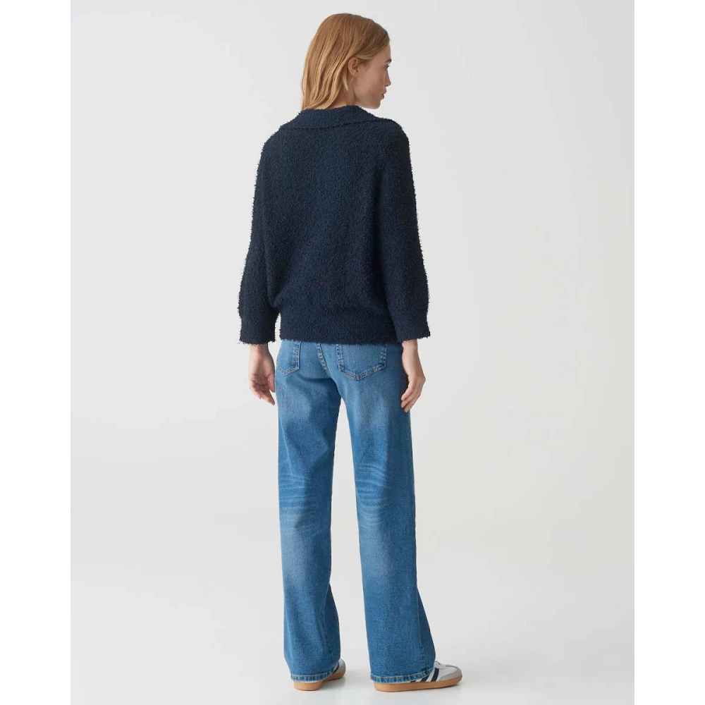 Opus Stijlvolle Pullover met Porasi Detail Blue Dames