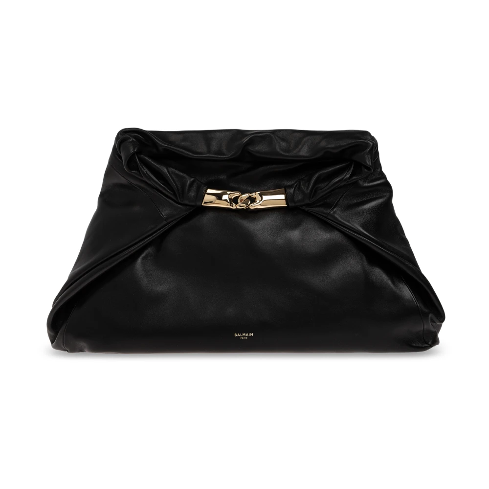Balmain Donna Nero Borsa Dinner At 8 Media In Pelle Liscia - Immagine 2
