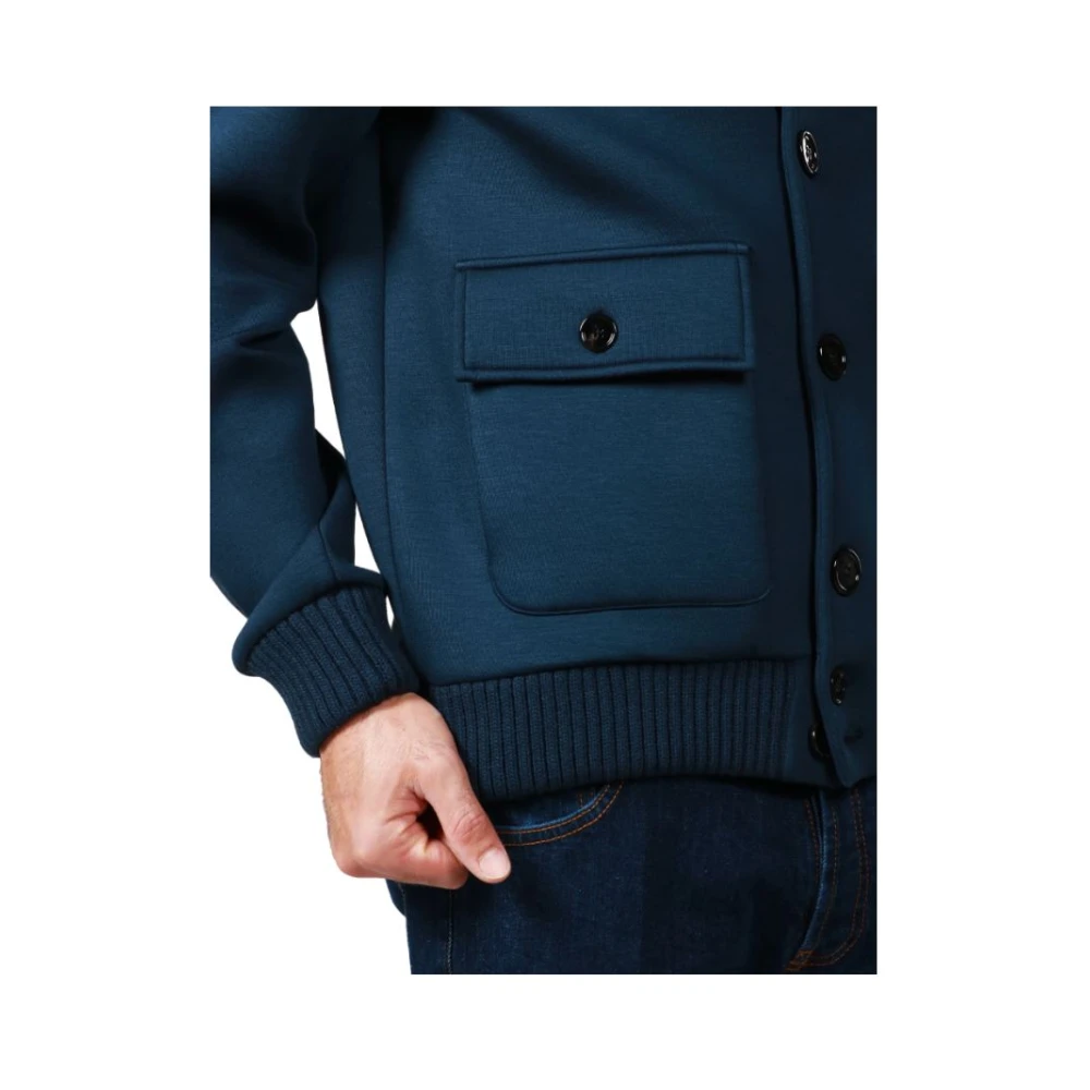Dondup Blauwe Bomberjas met Zakken Blue Heren