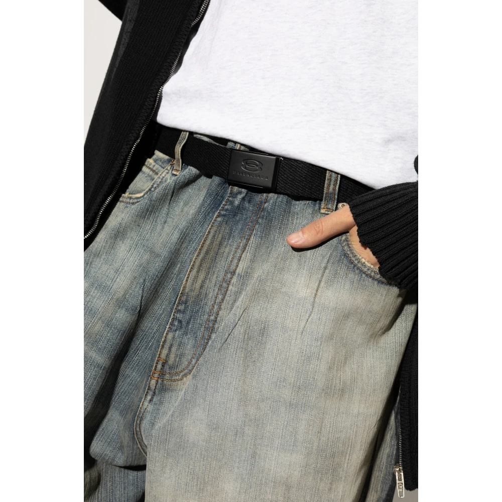 Balenciaga Stoffen Riem Black Heren