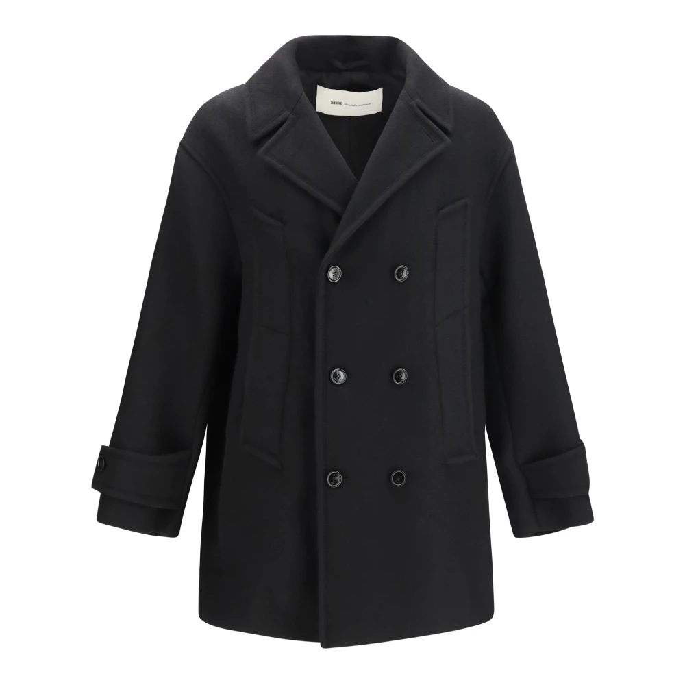 Ami Paris Uomo Nero Cappotti, L, New,