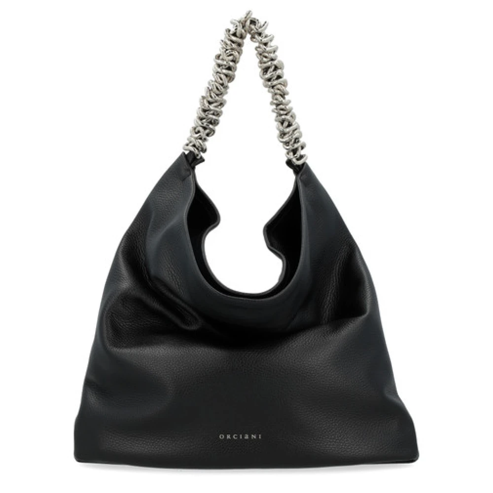 Orciani Leren Sense Tas Zwart Black Dames