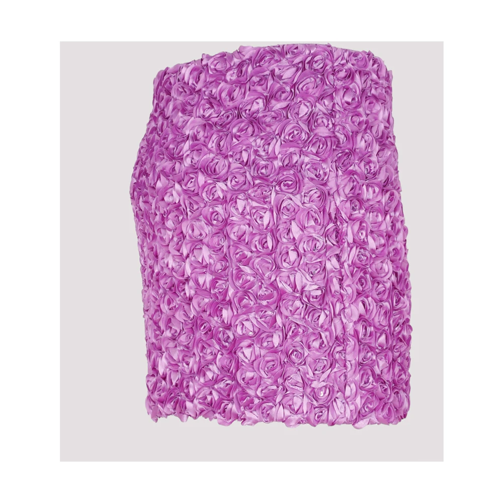Rotate Birger Christensen Paarse Cactusbloem Mini Rok Purple Dames