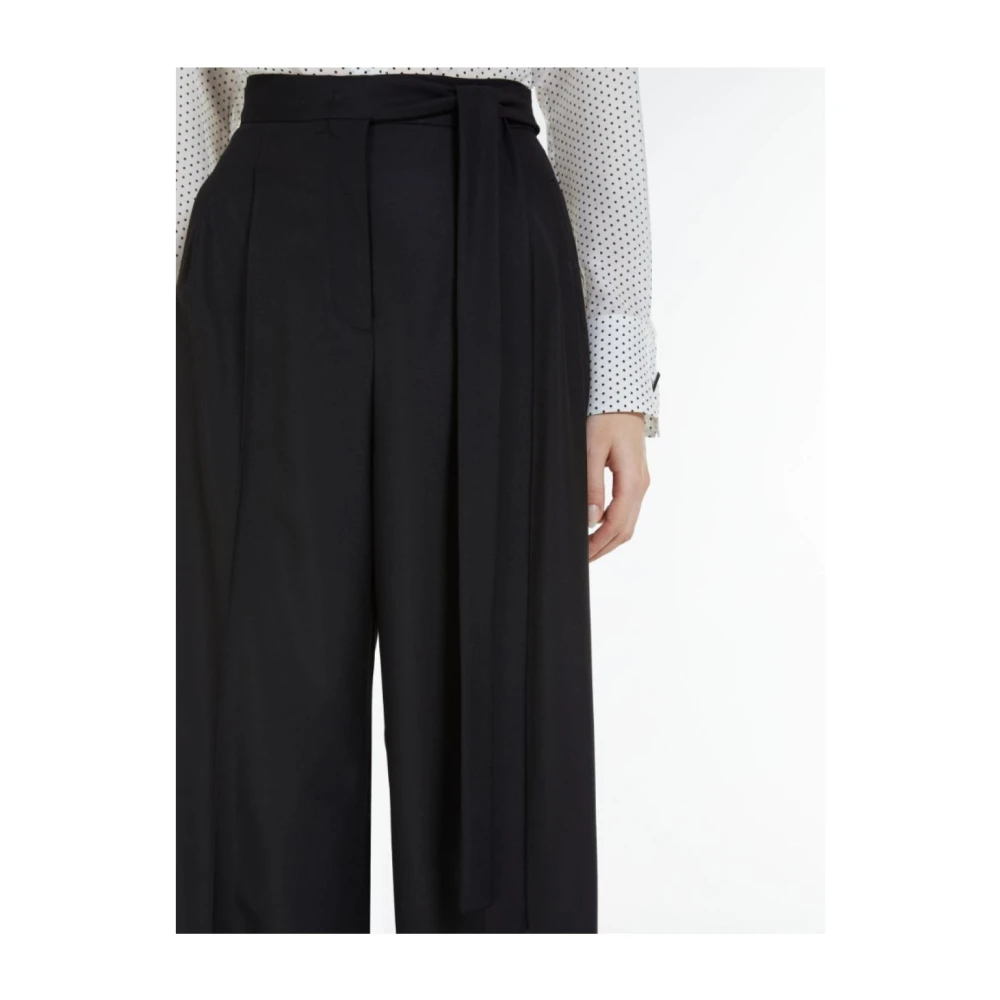 Max Mara Wollen broek Black Dames