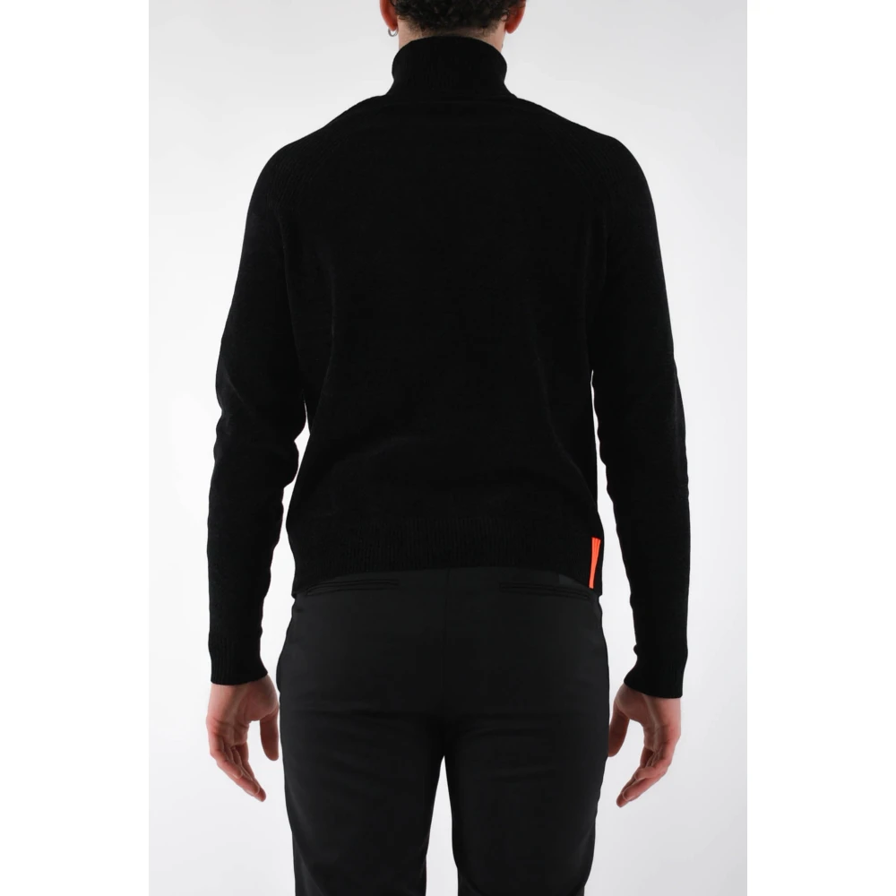 RRD Fluweel hoge hals trui Black Heren